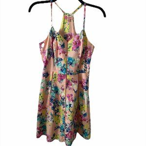 Candie's Pink Floral Cotton Blend Dress Size 3
